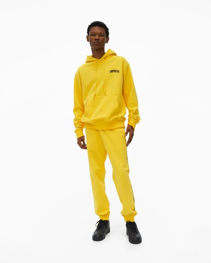 Sweatshirts Men Helmut Lang Impress Hoodie Laser Yellow