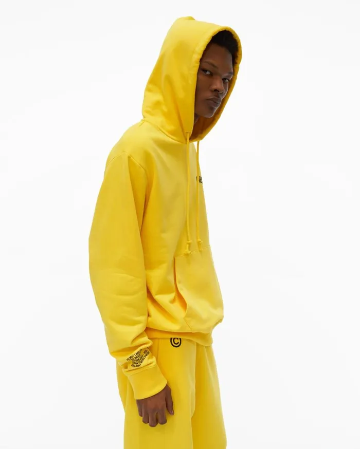 Sweatshirts Men Helmut Lang Impress Hoodie Laser Yellow
