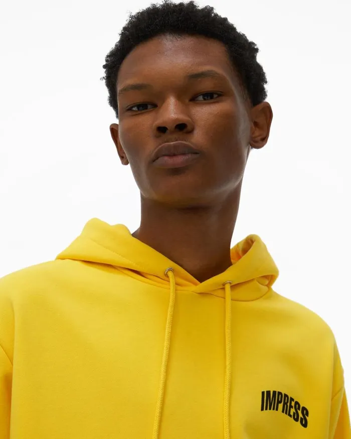 Sweatshirts Men Helmut Lang Impress Hoodie Laser Yellow