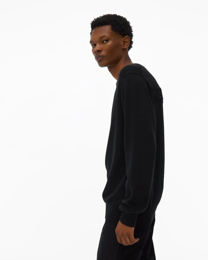 Sweatshirts Men Helmut Lang Logo Sweater Black