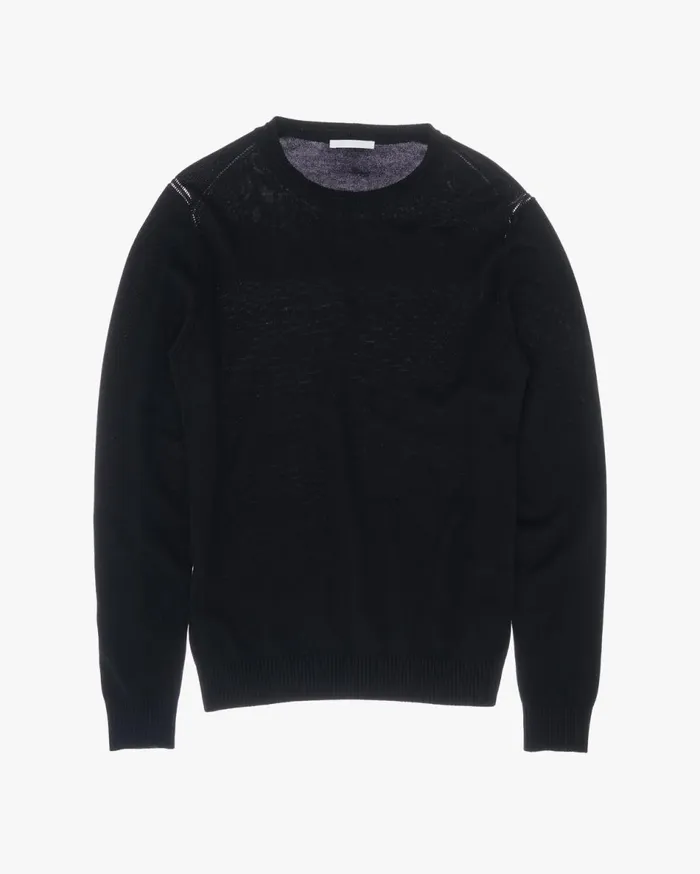 Sweatshirts Men Helmut Lang Logo Sweater Black