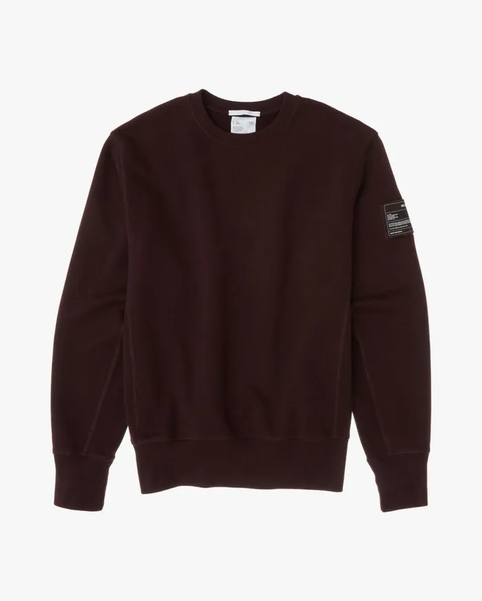 Sweatshirts Men Helmut Lang Patch Crewneck Sweatshirt Crimson Night