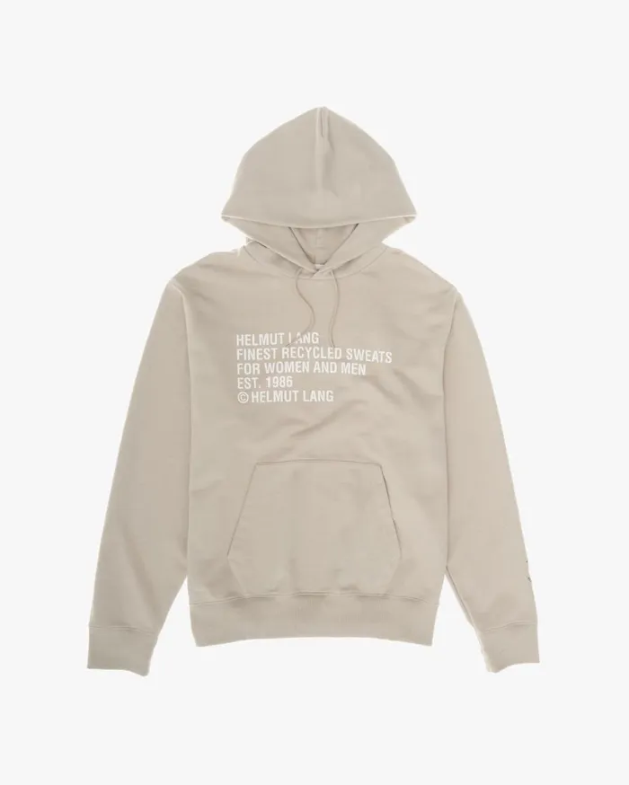 Sweatshirts Men Helmut Lang Recycled Hoodie Coastal Fog