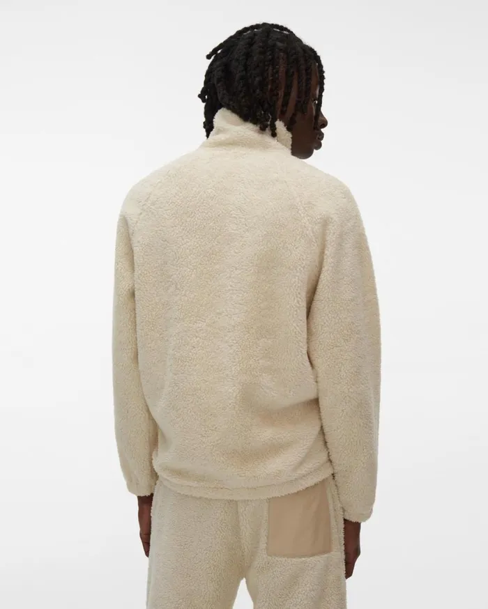 Sweatshirts Men Helmut Lang Shaggy Fleece Pullover Sweatshirt Winter White