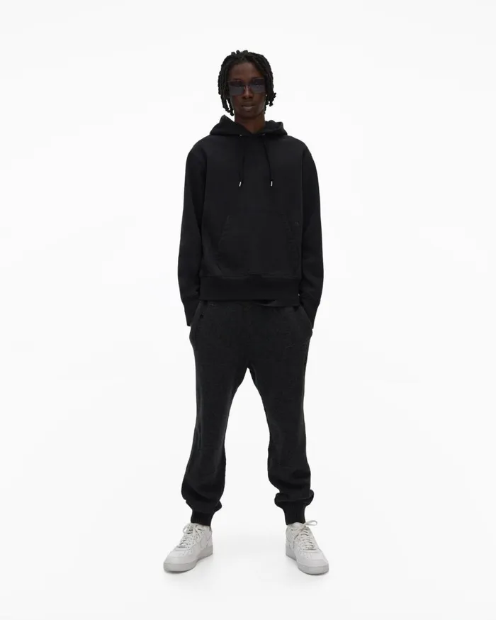 Sweatshirts Men Helmut Lang Strap Hoodie Basalt Black