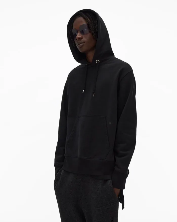 Sweatshirts Men Helmut Lang Strap Hoodie Basalt Black