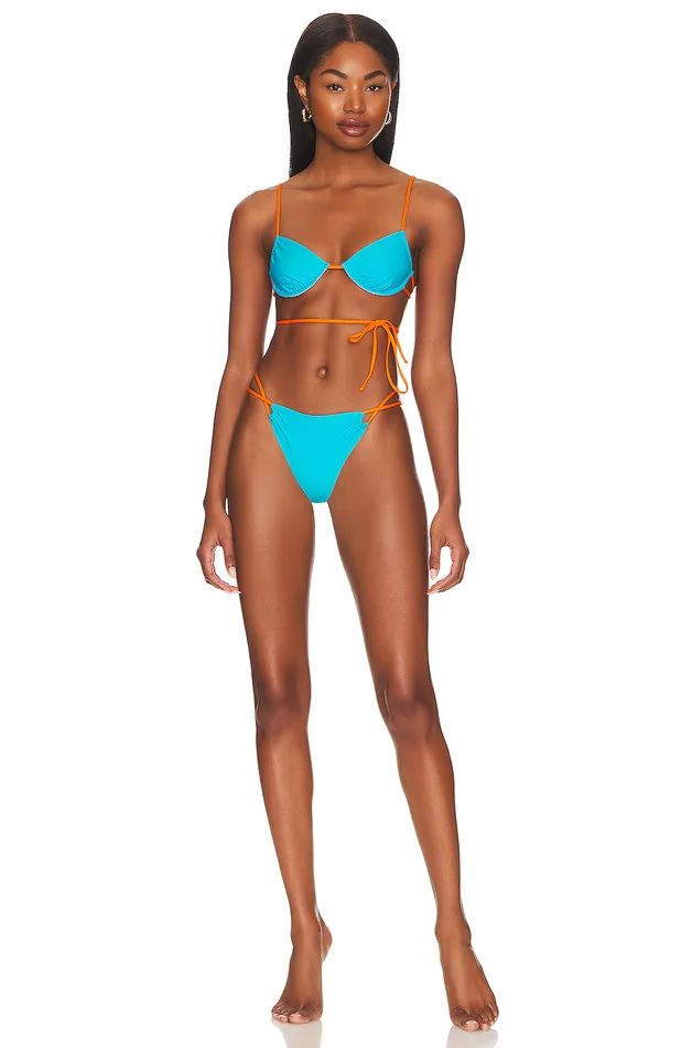 Swimsuits and CoverUps Women Lovers and Friends Caribbean Vibes Bottom Blue and Orange Swimsuits and CoverUps Women Lovers and Friends Caribbean Vibes Bottom Blue and Orange