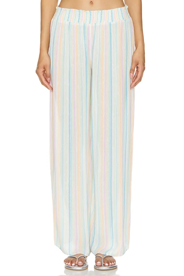 Swimsuits and CoverUps Women Lovers and Friends Catalina Pant Rainbow Stripe Multi Swimsuits and CoverUps Women Lovers and Friends Catalina Pant Rainbow Stripe Multi