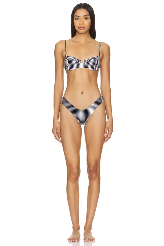 Swimsuits and CoverUps Women Lovers and Friends Check Me Out Bottom Black Gingham Swimsuits and CoverUps Women Lovers and Friends Check Me Out Bottom Black Gingham