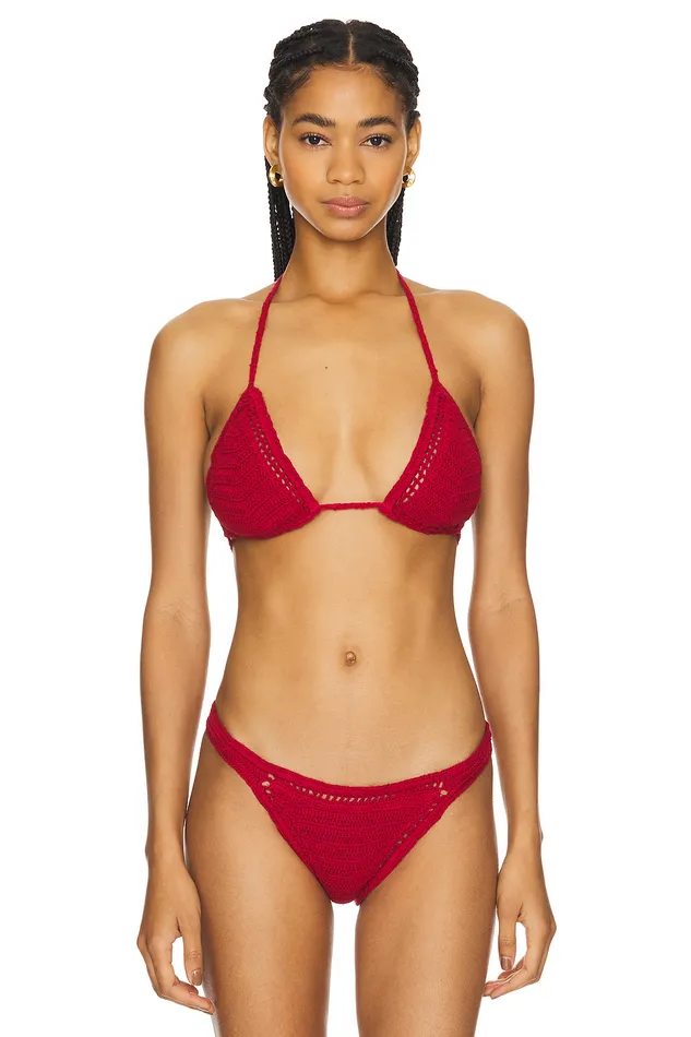 Swimsuits and CoverUps Women Lovers and Friends Come To Me Top Red