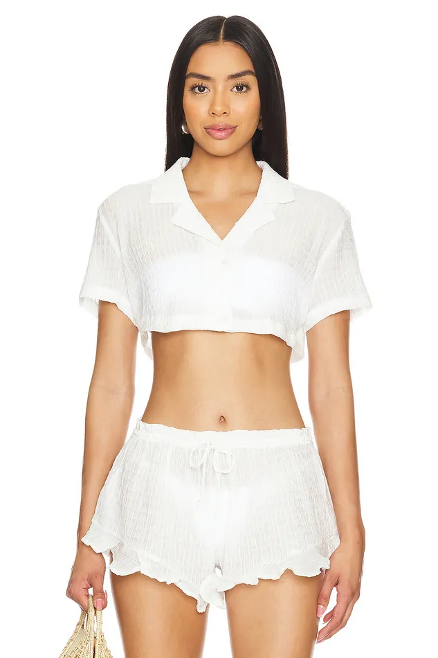 Swimsuits and CoverUps Women Lovers and Friends Daydreamer Crop Top White