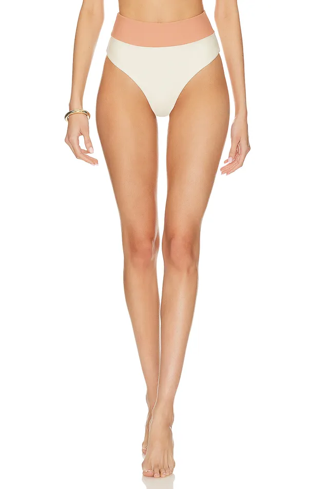 Swimsuits and CoverUps Women Lovers and Friends Daytona High Waist Bottom Cream and Honey Swimsuits and CoverUps Women Lovers and Friends Daytona High Waist Bottom Cream and Honey