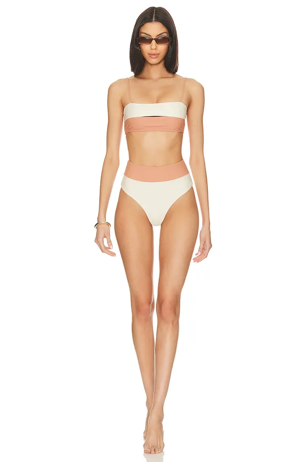 Swimsuits and CoverUps Women Lovers and Friends Daytona High Waist Bottom Cream and Honey Swimsuits and CoverUps Women Lovers and Friends Daytona High Waist Bottom Cream and Honey