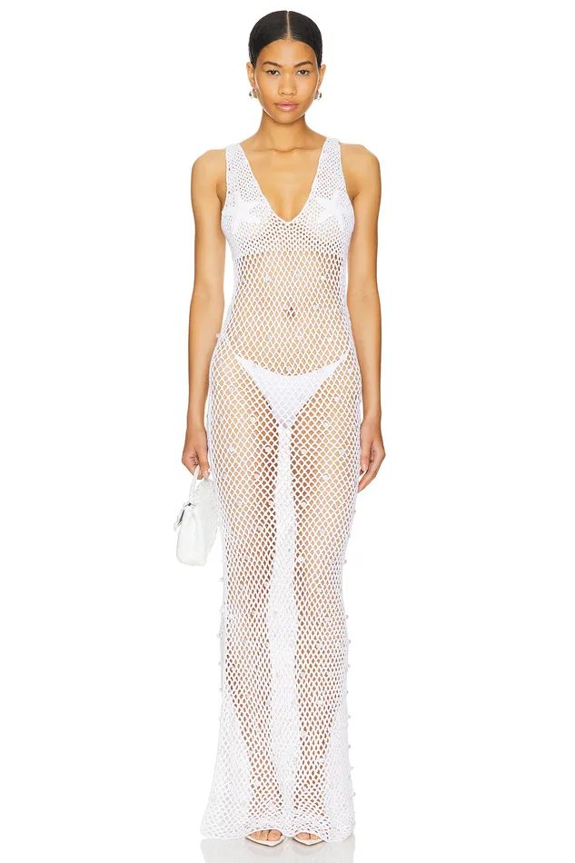 Swimsuits and CoverUps Women Lovers and Friends Ester Maxi Dress Ivory