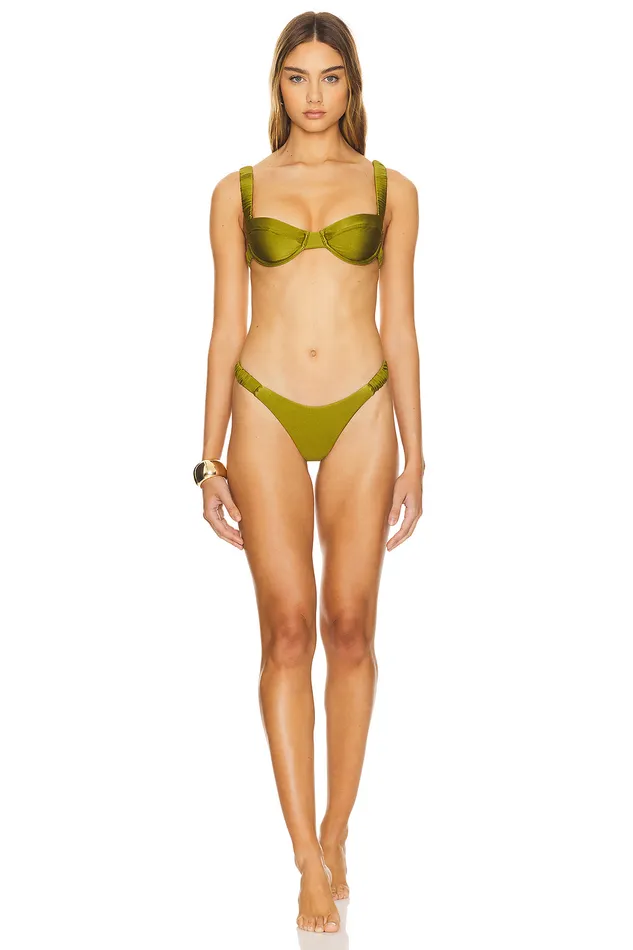 Swimsuits and CoverUps Women Lovers and Friends Find Me Bottom Olive Green