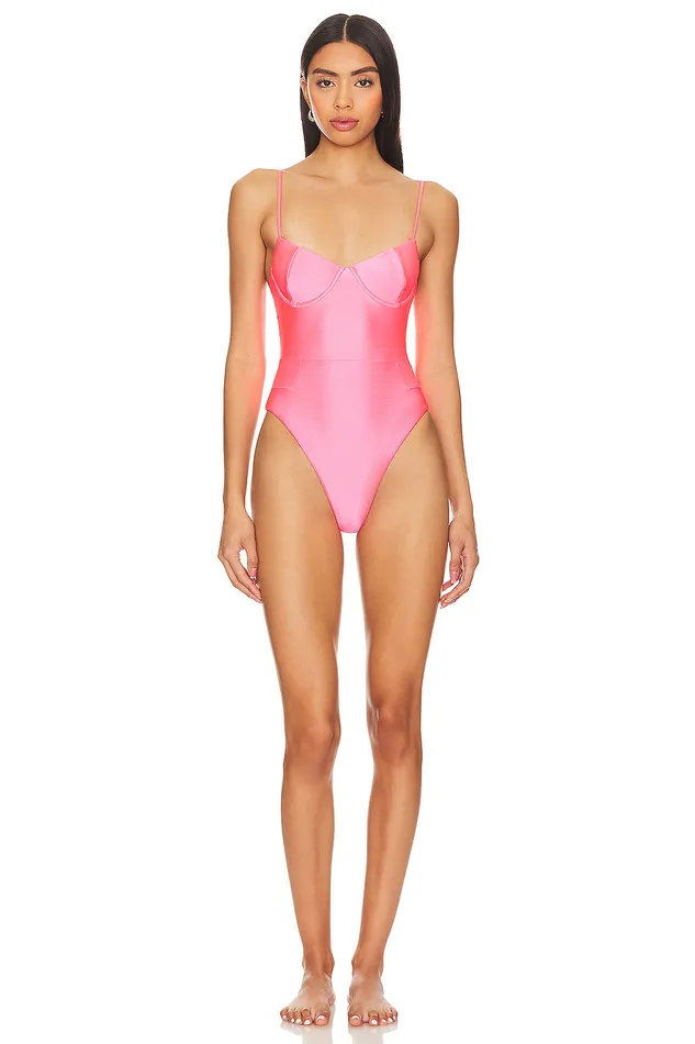 Swimsuits and CoverUps Women Lovers and Friends Gage One Piece Candy Pink