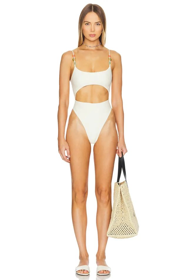 Swimsuits and CoverUps Women Lovers and Friends Good Time One Piece Ivory