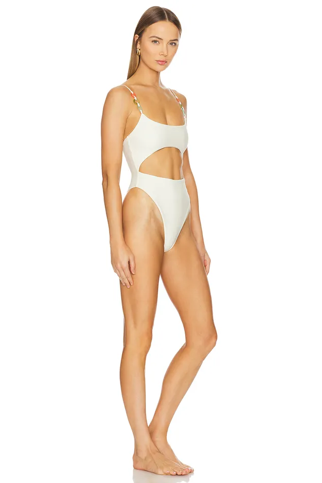 Swimsuits and CoverUps Women Lovers and Friends Good Time One Piece Ivory Swimsuits and CoverUps Women Lovers and Friends Good Time One Piece Ivory