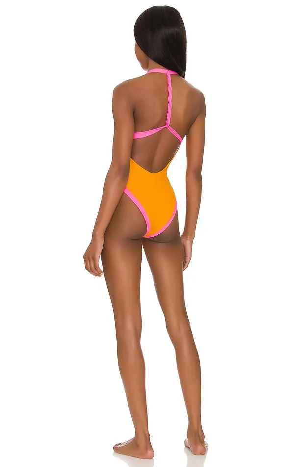 Swimsuits and CoverUps Women Lovers and Friends In Charge One Piece Tangerine and Pink Swimsuits and CoverUps Women Lovers and Friends In Charge One Piece Tangerine and Pink