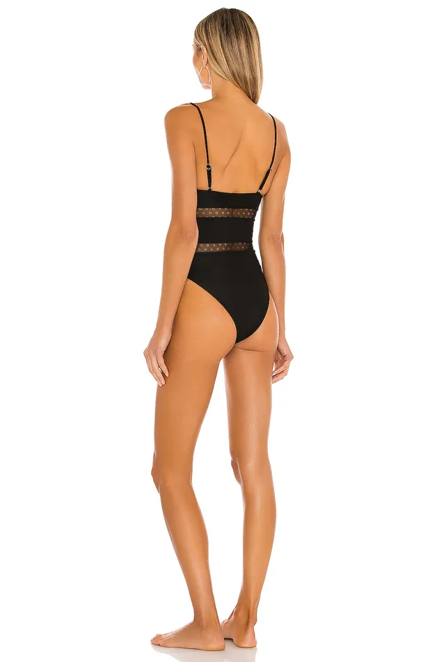 Swimsuits and CoverUps Women Lovers and Friends Jet One Piece Black Swimsuits and CoverUps Women Lovers and Friends Jet One Piece Black