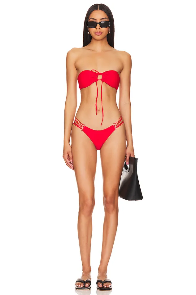 Swimsuits and CoverUps Women Lovers and Friends Keep My Cool Bottom Red Swimsuits and CoverUps Women Lovers and Friends Keep My Cool Bottom Red
