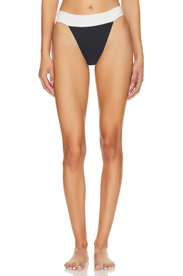 Swimsuits and CoverUps Women Lovers and Friends Kula Swim Bottom Black and White