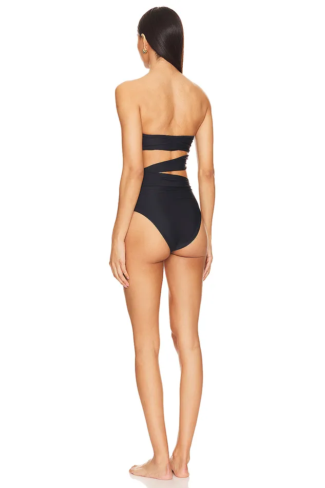 Swimsuits and CoverUps Women Lovers and Friends Lima Strapless One Piece Black and Red Swimsuits and CoverUps Women Lovers and Friends Lima Strapless One Piece Black and Red
