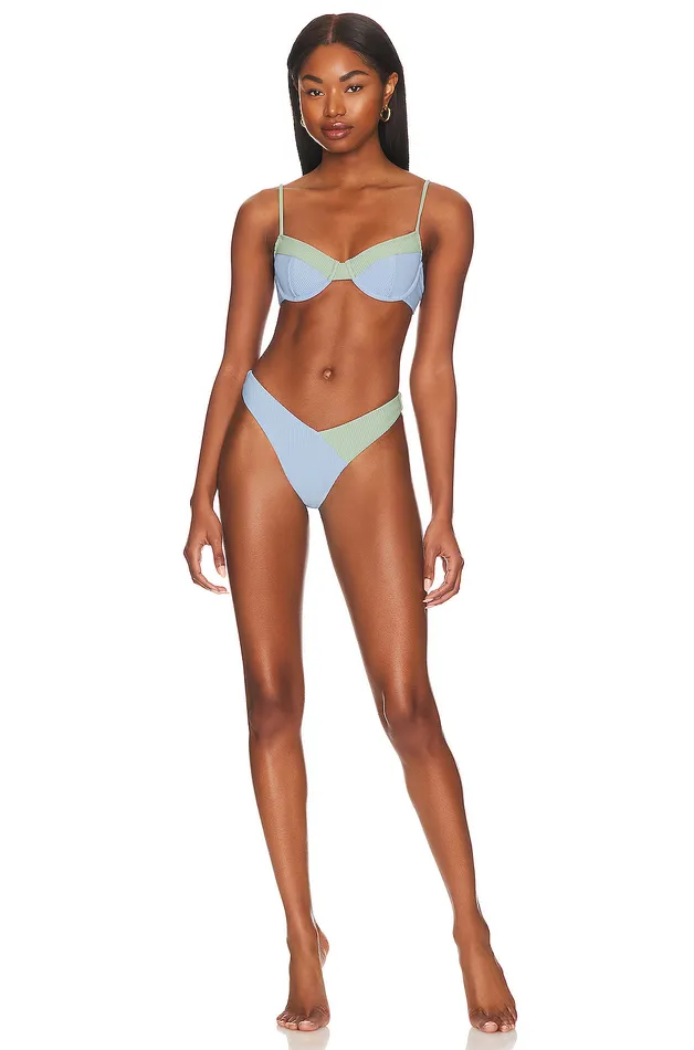 Swimsuits and CoverUps Women Lovers and Friends Pool Party Bottom Sky Blue and Mint Swimsuits and CoverUps Women Lovers and Friends Pool Party Bottom Sky Blue and Mint