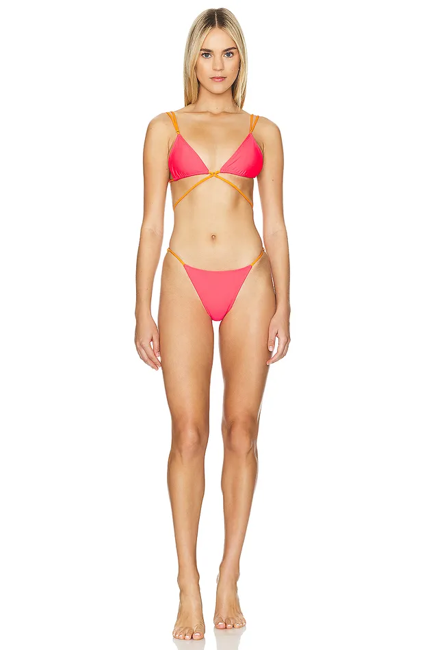 Swimsuits and CoverUps Women Lovers and Friends Serene Sunset Bottom Psycho Red and Orange Swimsuits and CoverUps Women Lovers and Friends Serene Sunset Bottom Psycho Red and Orange
