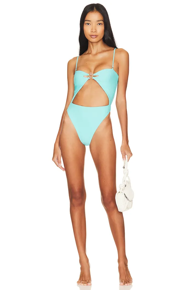 Swimsuits and CoverUps Women Lovers and Friends To My Love One Piece Aqua Blue Swimsuits and CoverUps Women Lovers and Friends To My Love One Piece Aqua Blue