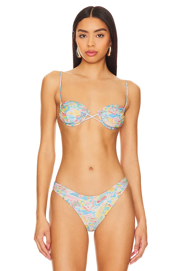 Swimsuits and CoverUps Women Lovers and Friends Vacay Is Calling Top Multi Blue Vacay Swimsuits and CoverUps Women Lovers and Friends Vacay Is Calling Top Multi Blue Vacay