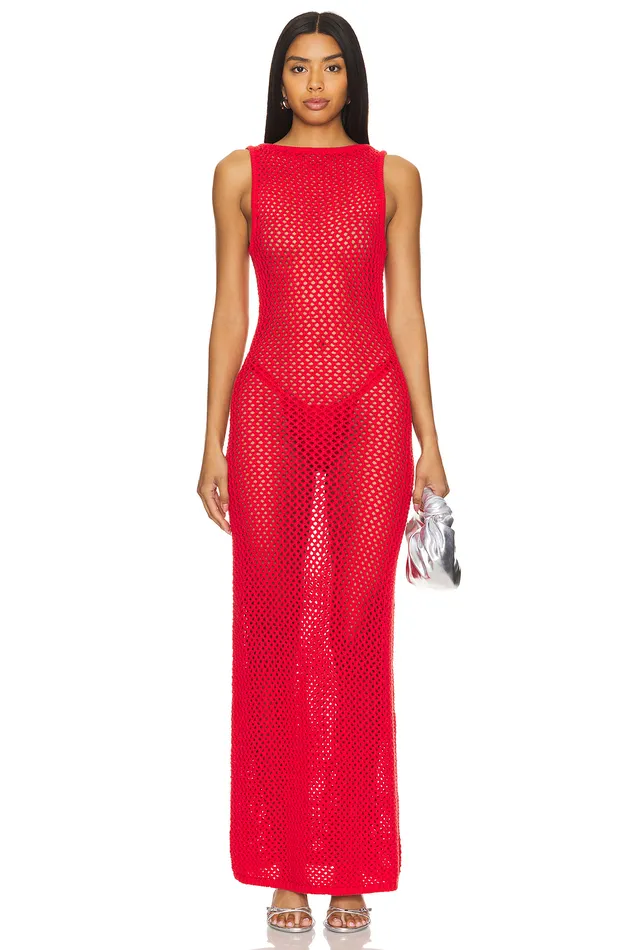 Swimsuits and CoverUps Women Lovers and Friends Violeta Maxi Dress Red