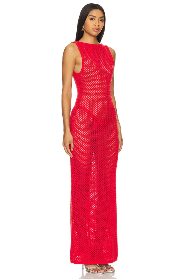 Swimsuits and CoverUps Women Lovers and Friends Violeta Maxi Dress Red Swimsuits and CoverUps Women Lovers and Friends Violeta Maxi Dress Red