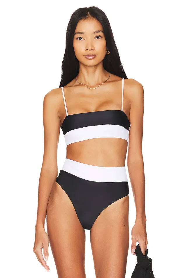 Swimsuits and CoverUps Women Lovers and Friends West Coast Top Black and White