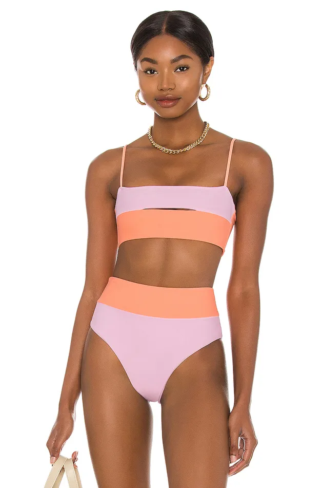 Swimsuits and CoverUps Women Lovers and Friends West Coast Top Pink and Orange Swimsuits and CoverUps Women Lovers and Friends West Coast Top Pink and Orange