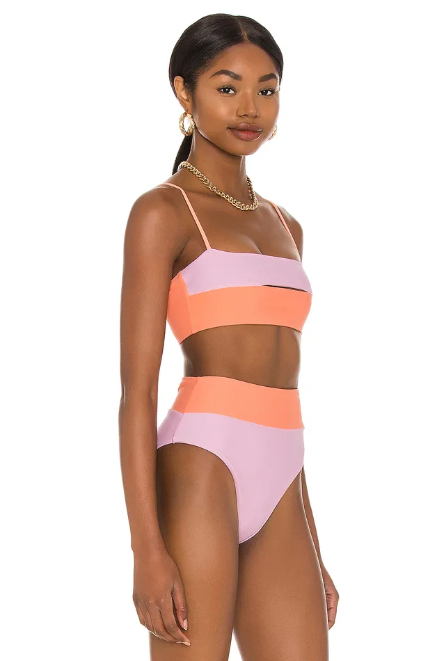 Swimsuits and CoverUps Women Lovers and Friends West Coast Top Pink and Orange Swimsuits and CoverUps Women Lovers and Friends West Coast Top Pink and Orange