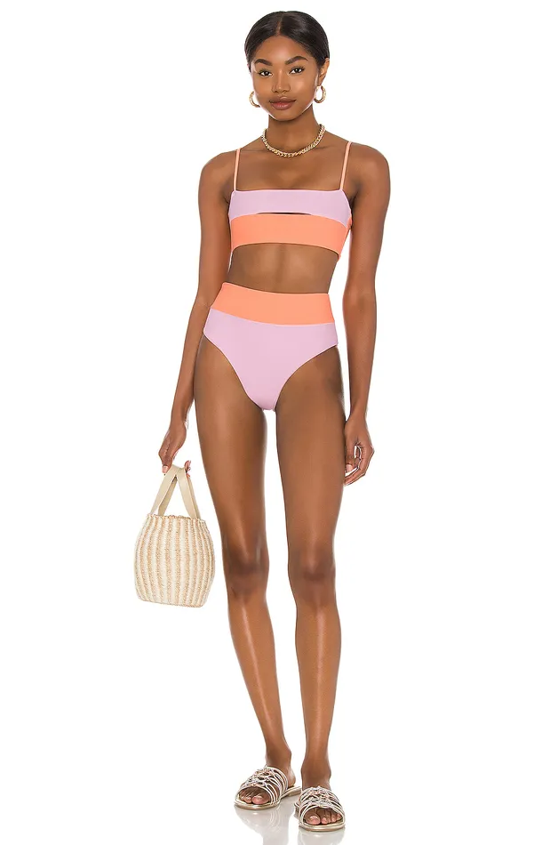 Swimsuits and CoverUps Women Lovers and Friends West Coast Top Pink and Orange Swimsuits and CoverUps Women Lovers and Friends West Coast Top Pink and Orange