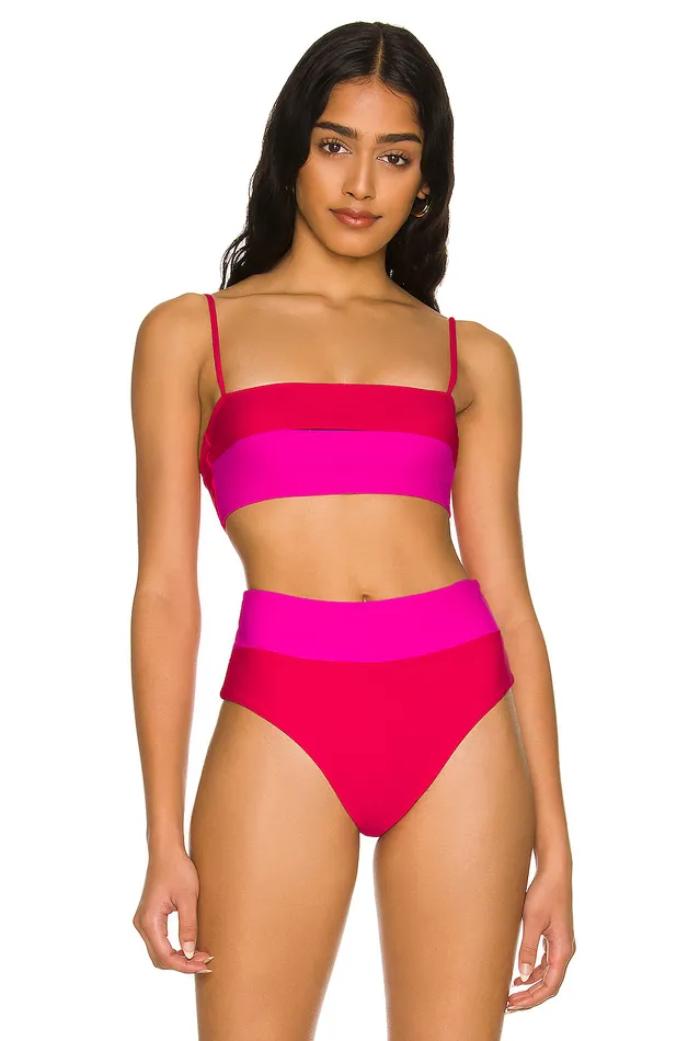 Swimsuits and CoverUps Women Lovers and Friends West Coast Top Red and Pink