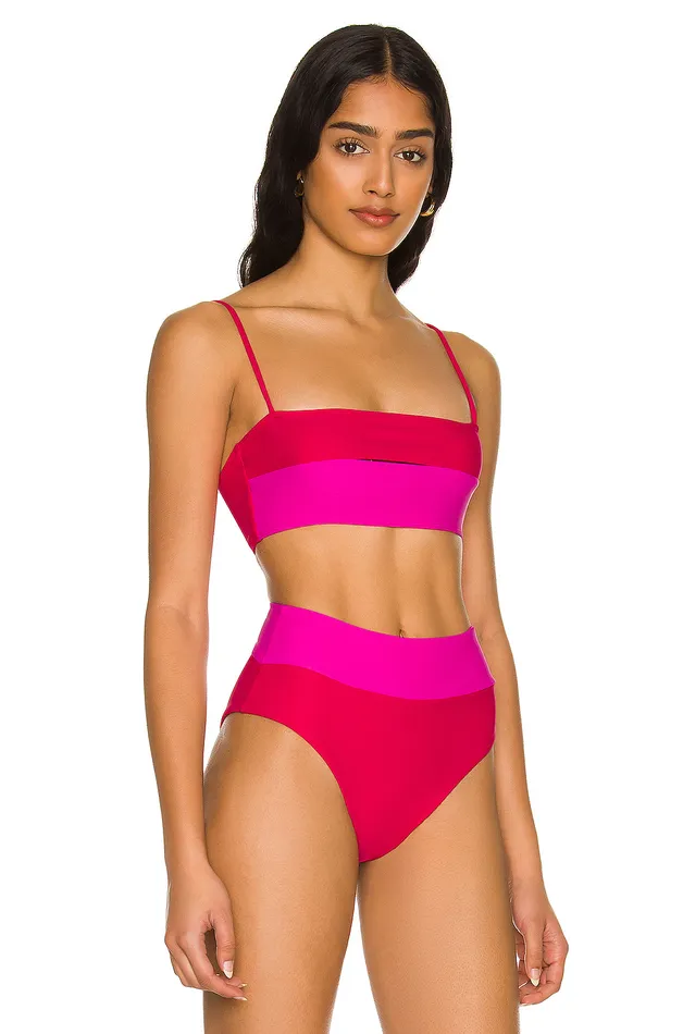 Swimsuits and CoverUps Women Lovers and Friends West Coast Top Red and Pink