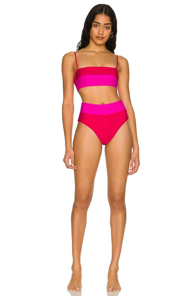 Swimsuits and CoverUps Women Lovers and Friends West Coast Top Red and Pink