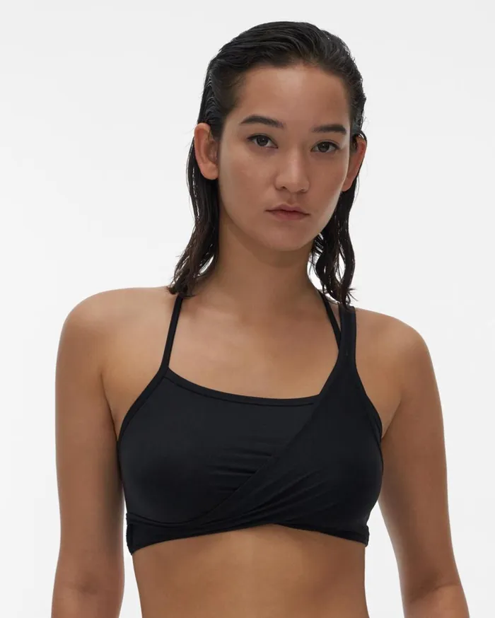 TShirts and Sweatshirts Women Helmut Lang Asymmetric Bra Black