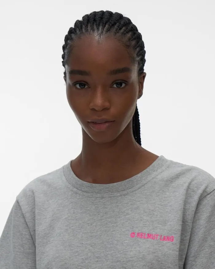 TShirts and Sweatshirts Women Helmut Lang Classic Logo Tee Vapor Heather