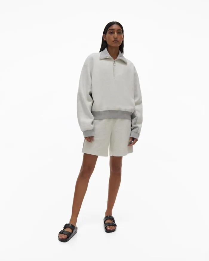 TShirts and Sweatshirts Women Helmut Lang Collared Sweatshirt Vapor Heather