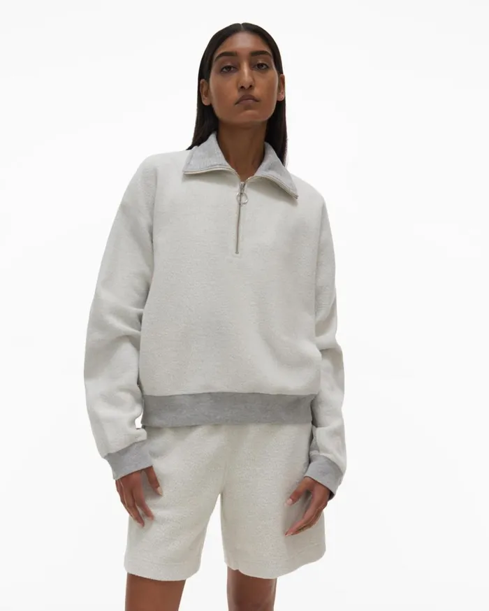 TShirts and Sweatshirts Women Helmut Lang Collared Sweatshirt Vapor Heather