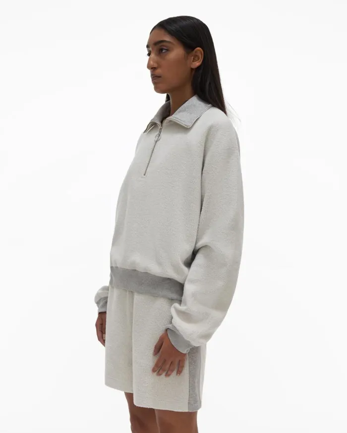 TShirts and Sweatshirts Women Helmut Lang Collared Sweatshirt Vapor Heather