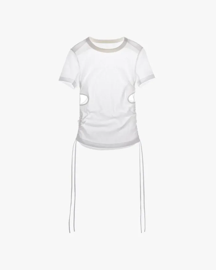 TShirts and Sweatshirts Women Helmut Lang Cutout Top Chalk White