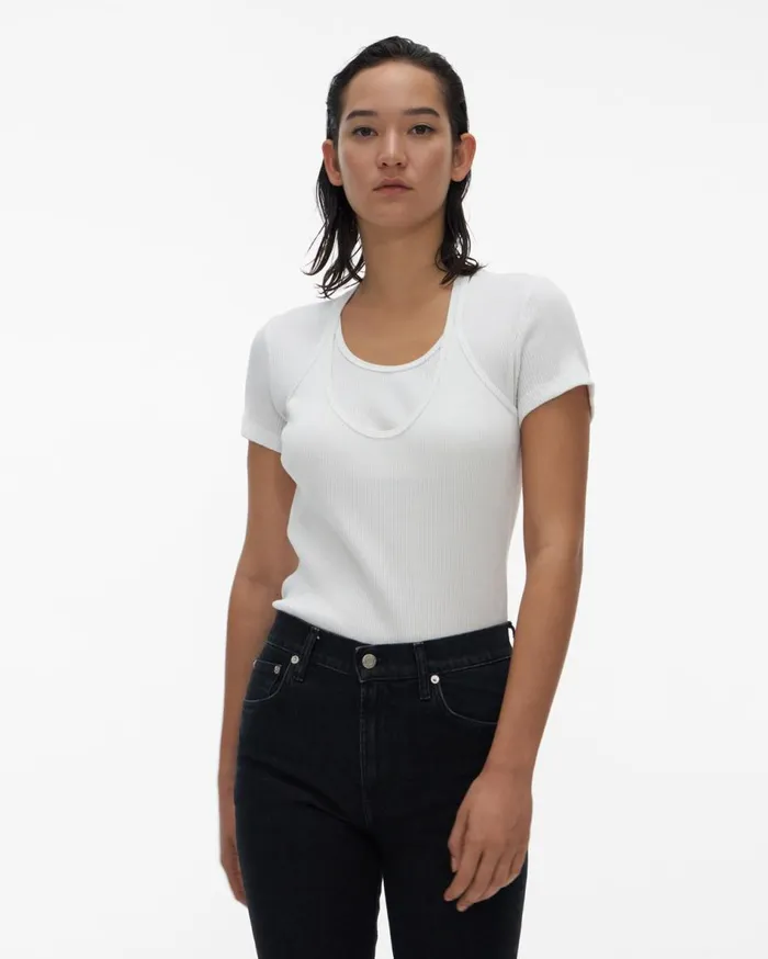 TShirts and Sweatshirts Women Helmut Lang Halter Tee Chalk White