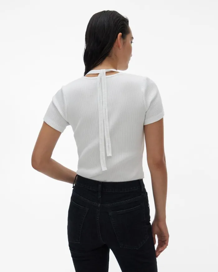 TShirts and Sweatshirts Women Helmut Lang Halter Tee Chalk White