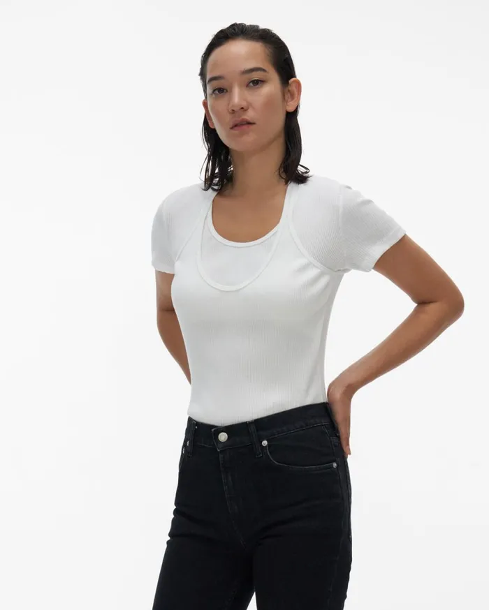 TShirts and Sweatshirts Women Helmut Lang Halter Tee Chalk White