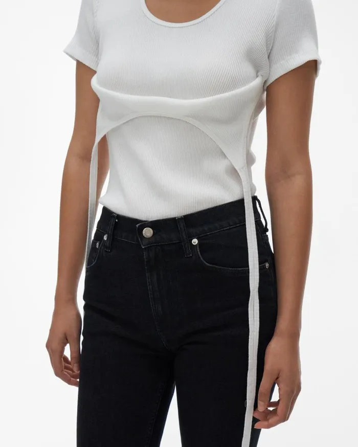 TShirts and Sweatshirts Women Helmut Lang Halter Tee Chalk White